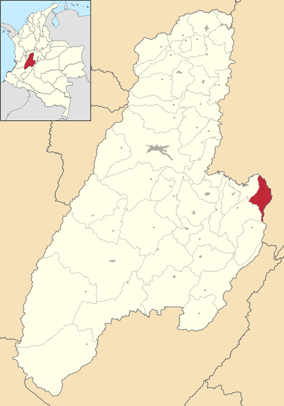 Localización de Icononzo en Tolima